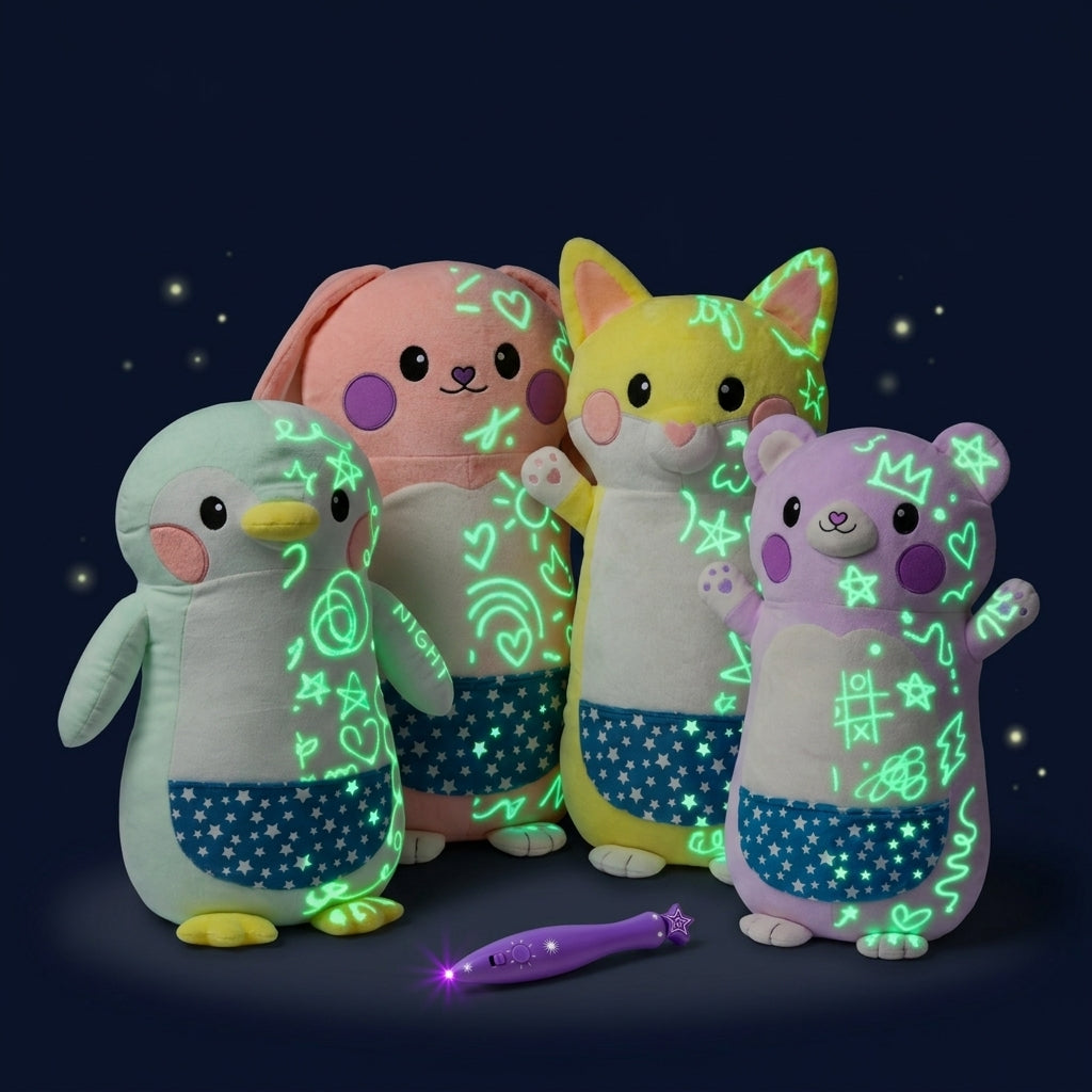 Moonscribble™ Glow-in-the-Dark Plush with Light Pen