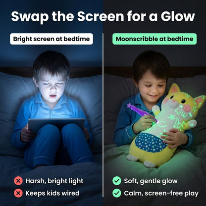Moonscribble™ Glow-in-the-Dark Plush with Light Pen