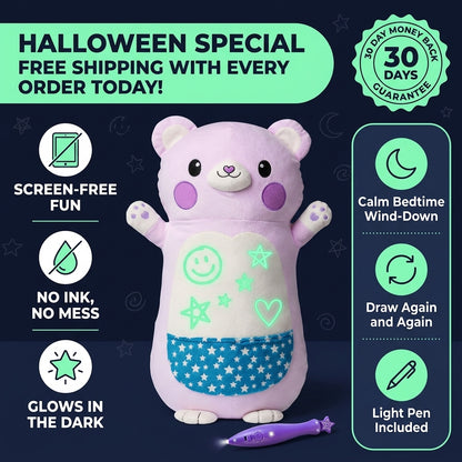 Moonscribble™ Glow-in-the-Dark Plush with Light Pen